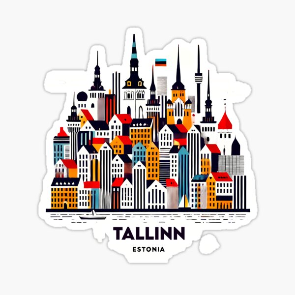 Item preview, Tallinn Cubism Art – Medieval Charm with a Modern Twist designed and sold by OzzFrequency.