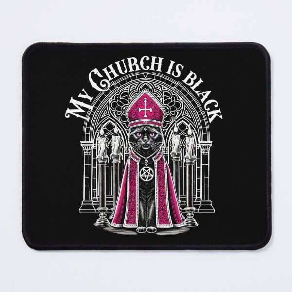 Item preview, My Church Is Black - Gothic Cat Design designed and sold by sekrecja.