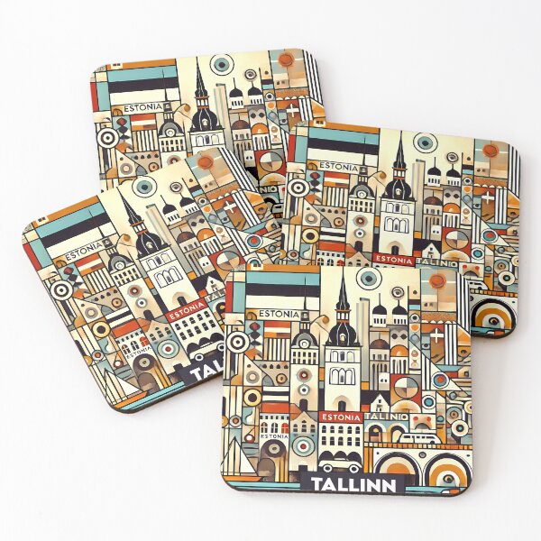 Item preview, Tallinn Cubism Art – Medieval Charm with a Modern Twist designed and sold by OzzFrequency.