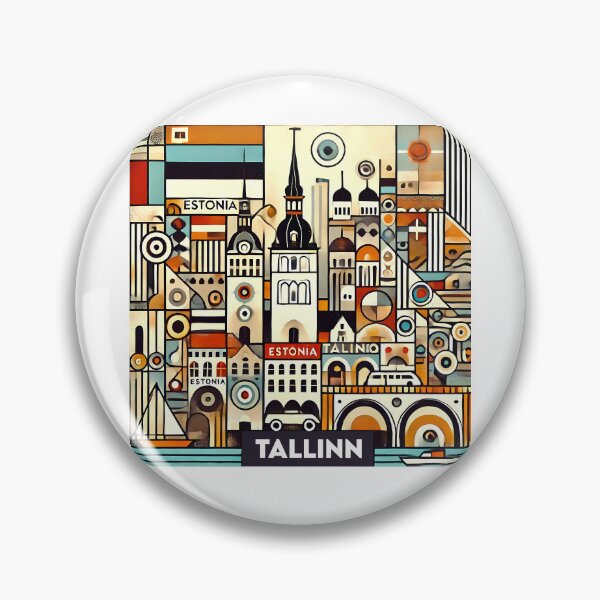 Item preview, Tallinn Cubism Art – Medieval Charm with a Modern Twist designed and sold by OzzFrequency.