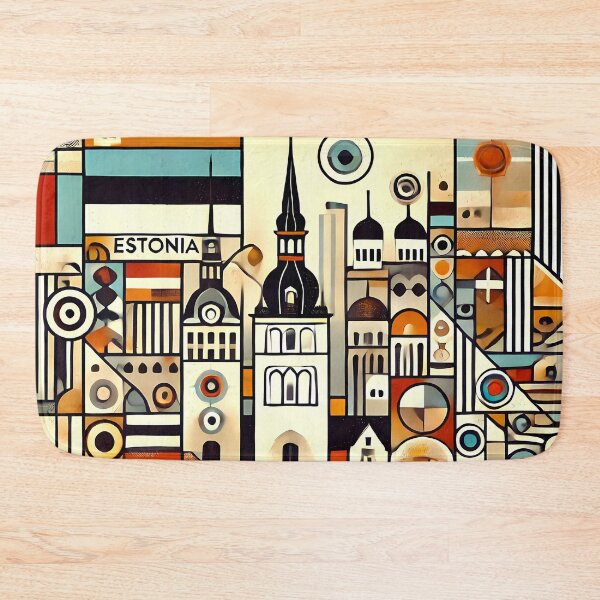 Item preview, Tallinn Cubism Art – Medieval Charm with a Modern Twist designed and sold by OzzFrequency.
