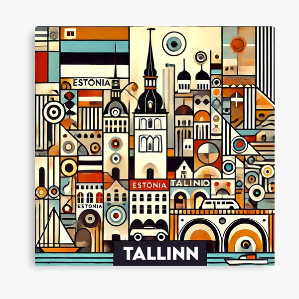 Item preview, Tallinn Cubism Art – Medieval Charm with a Modern Twist designed and sold by OzzFrequency.