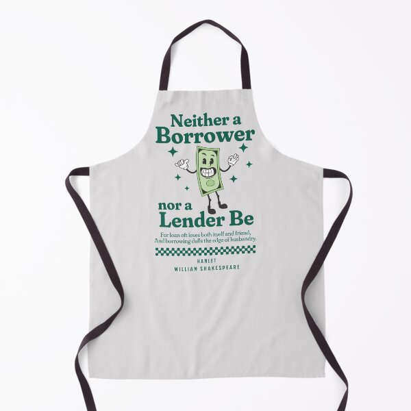 Item preview, Retro design - Neither a Borrower nor a Lender be - Hamlet - William Shakespeare designed and sold by Rhu Creations.