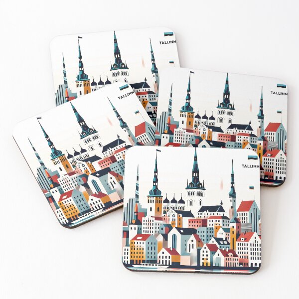 Item preview, Tallinn Cubism Art – Medieval Charm with a Modern Twist designed and sold by OzzFrequency.