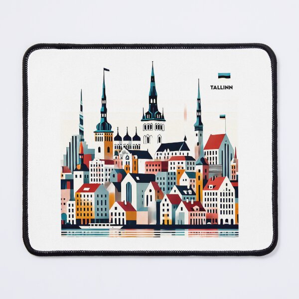 Item preview, Tallinn Cubism Art – Medieval Charm with a Modern Twist designed and sold by OzzFrequency.