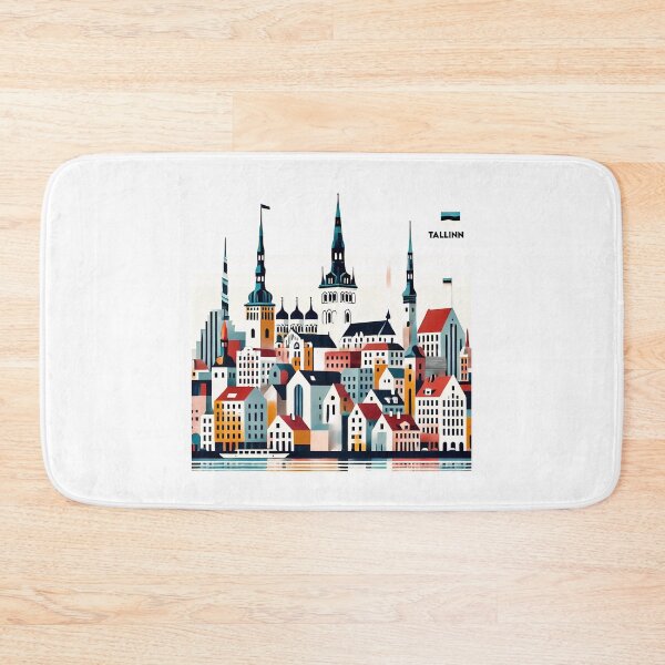 Item preview, Tallinn Cubism Art – Medieval Charm with a Modern Twist designed and sold by OzzFrequency.