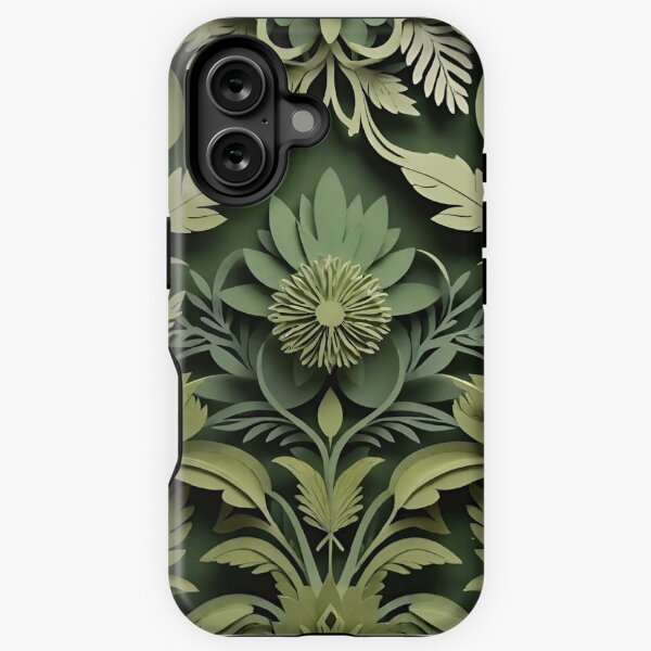 Aperçu de l'œuvre Élégance florale vert olive - Design inspiré de Bridgerton créée et vendue par T-RCZ.