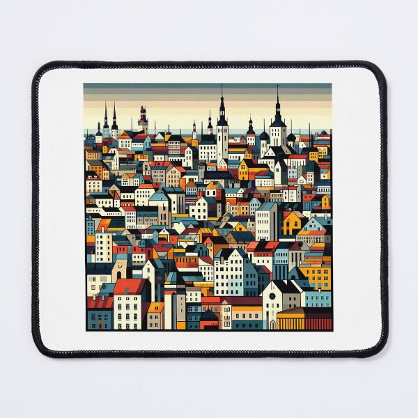 Item preview, Tallinn Cubism Art – Medieval Charm with a Modern Twist designed and sold by OzzFrequency.