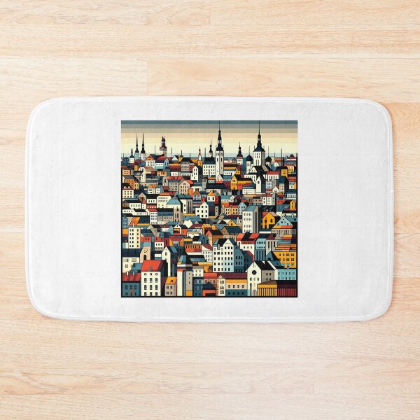 Item preview, Tallinn Cubism Art – Medieval Charm with a Modern Twist designed and sold by OzzFrequency.