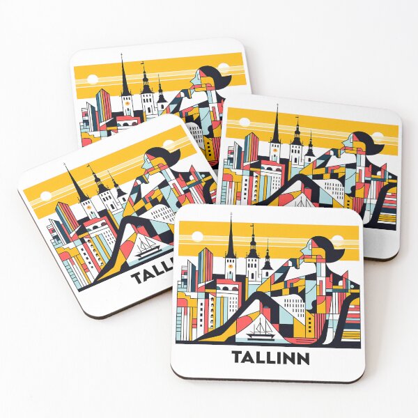 Item preview, Tallinn Cubism Art – Medieval Charm with a Modern Twist designed and sold by OzzFrequency.