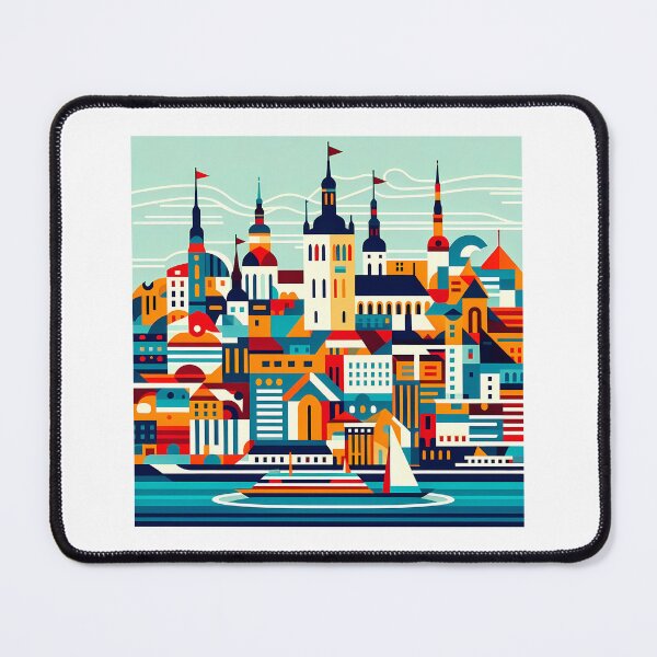 Item preview, Tallinn Cubism Art – Medieval Charm with a Modern Twist designed and sold by OzzFrequency.
