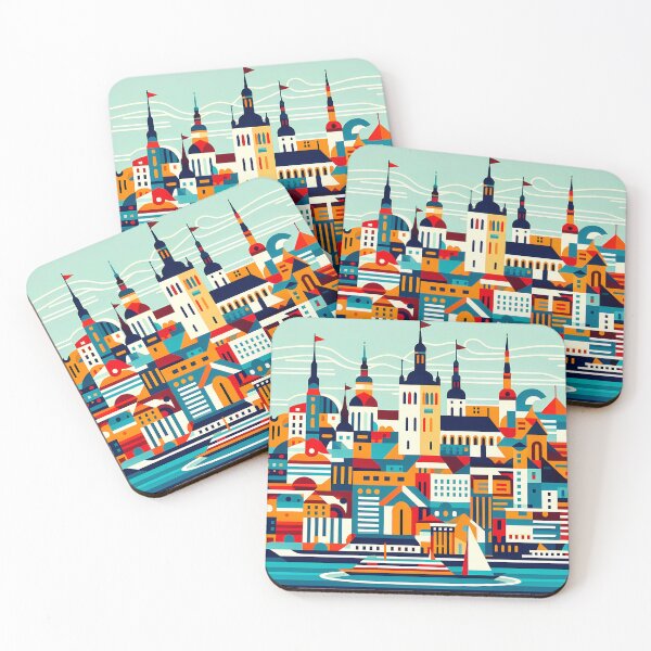 Item preview, Tallinn Cubism Art – Medieval Charm with a Modern Twist designed and sold by OzzFrequency.