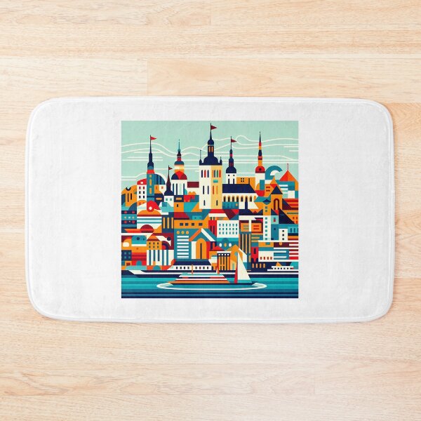 Item preview, Tallinn Cubism Art – Medieval Charm with a Modern Twist designed and sold by OzzFrequency.