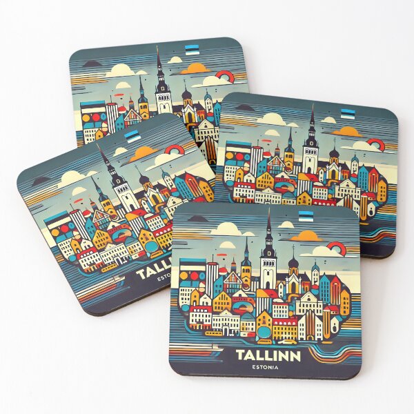 Item preview, Tallinn Cubism Art – Medieval Charm with a Modern Twist designed and sold by OzzFrequency.