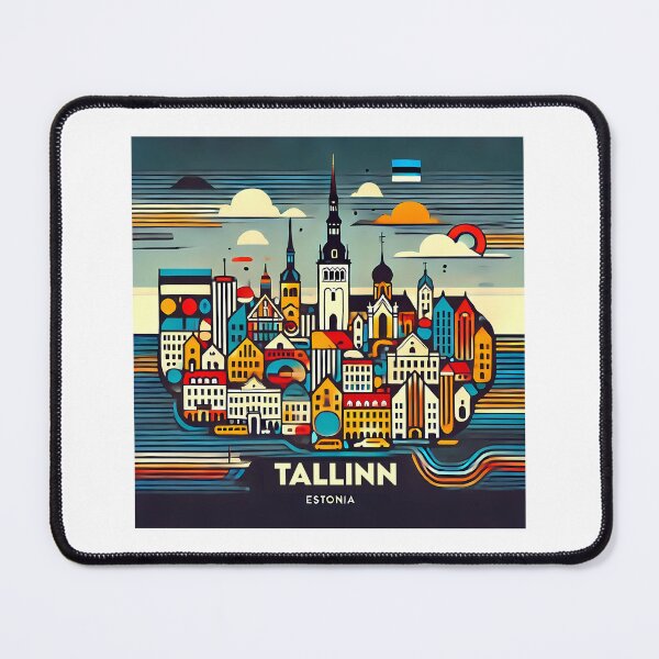 Item preview, Tallinn Cubism Art – Medieval Charm with a Modern Twist designed and sold by OzzFrequency.