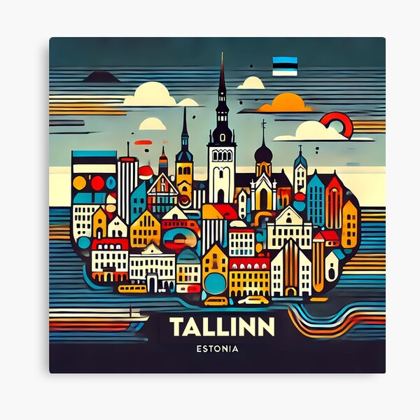 Item preview, Tallinn Cubism Art – Medieval Charm with a Modern Twist designed and sold by OzzFrequency.