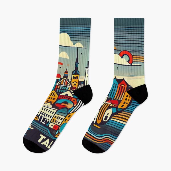 Item preview, Tallinn Cubism Art – Medieval Charm with a Modern Twist designed and sold by OzzFrequency.