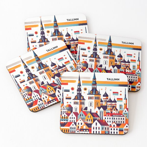 Item preview, Tallinn Cubism Art – Medieval Charm with a Modern Twist designed and sold by OzzFrequency.