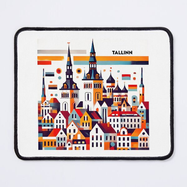 Item preview, Tallinn Cubism Art – Medieval Charm with a Modern Twist designed and sold by OzzFrequency.