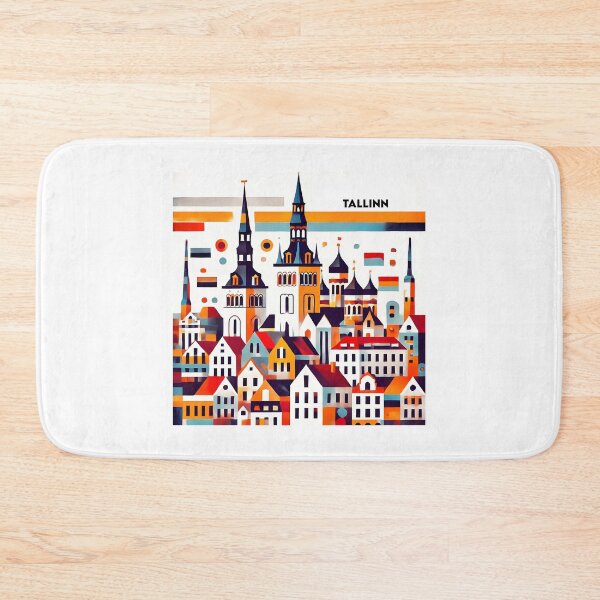 Item preview, Tallinn Cubism Art – Medieval Charm with a Modern Twist designed and sold by OzzFrequency.