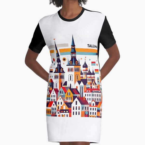 Item preview, Tallinn Cubism Art – Medieval Charm with a Modern Twist designed and sold by OzzFrequency.