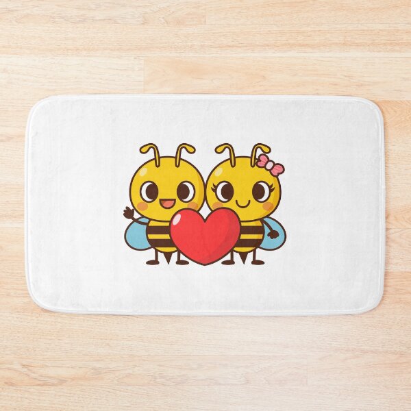 Item preview, Cute Bee cartoon and heart Valentine's day designed and sold by NoeySmiley55.