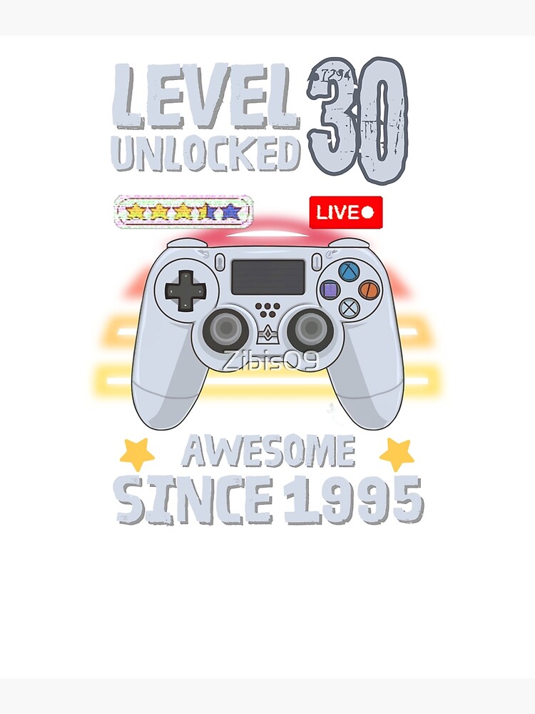 30th Birthday T-shirt 30yr 30 Year Old Birthday Level 30