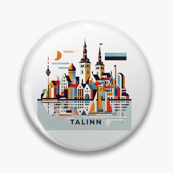 Item preview, Tallinn Cubism Art – Medieval Charm with a Modern Twist designed and sold by OzzFrequency.
