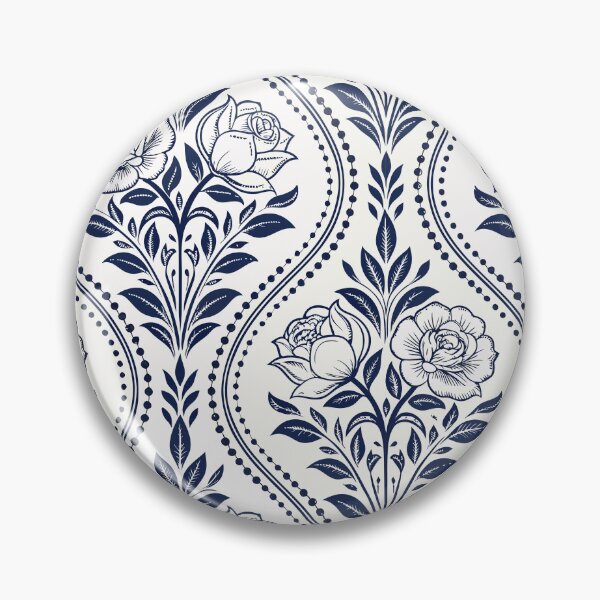 Item preview, Delft Destiny: Vintage Rose Damask (Crisp Design 2) designed and sold by Tony Anastasi.