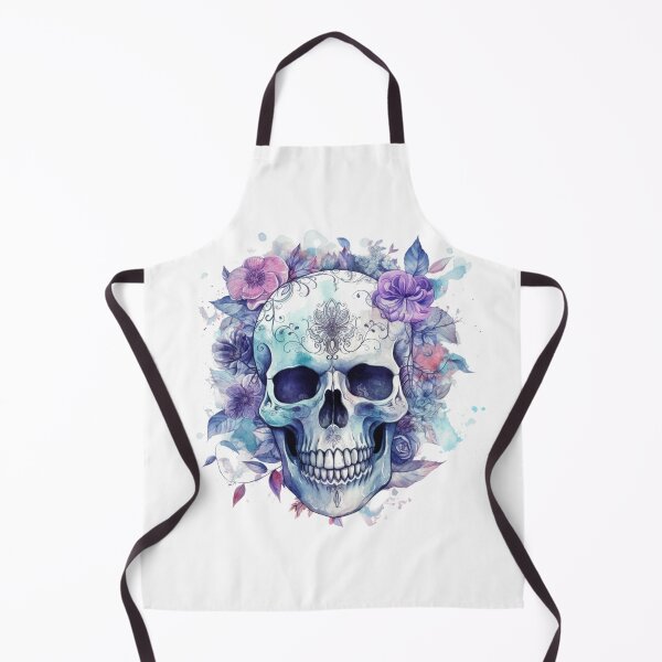 Item preview, "Gothic Skull Wall Art with Watercolor Floral Design – Vibrant Skull Artwork for Boho or Gothic Home Décor  designed and sold by Ice Diamond Designs.