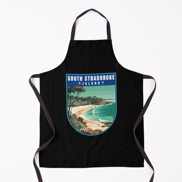 Item preview, South Stradbroke Island in Queensland Australia Retro Travel Art Skyline designed and sold by MaateoDesign.