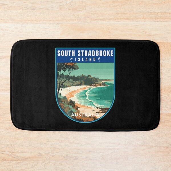 Item preview, South Stradbroke Island in Queensland Australia Retro Travel Art Skyline designed and sold by MaateoDesign.