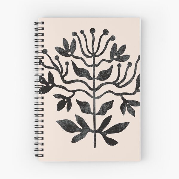 Artikelvorschau, Retro-Blumenpflanze-Illustration schwarz und weiß entworfen und verkauft von 2BeSam.