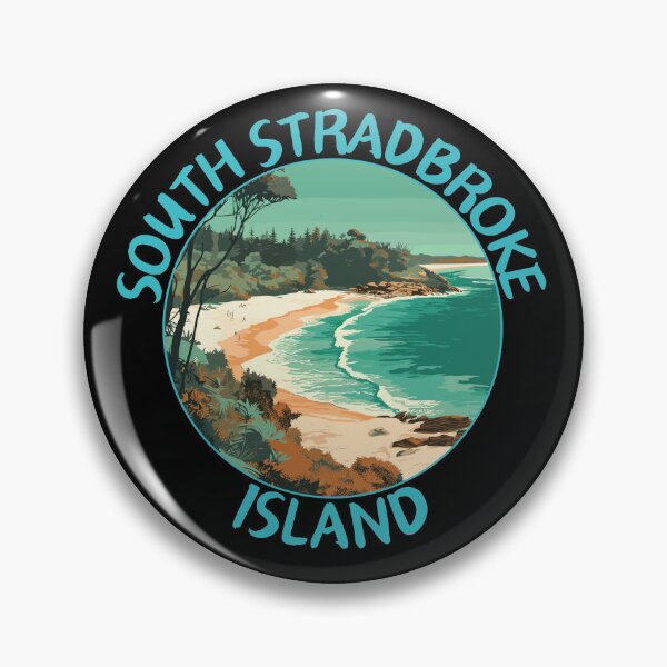 Item preview, South Stradbroke Island in Queensland Australia Retro Travel Art Emblem designed and sold by MaateoDesign.