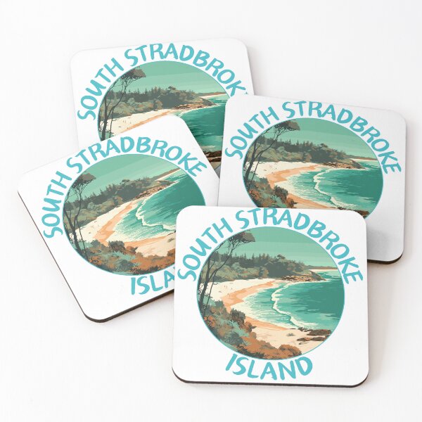 Item preview, South Stradbroke Island in Queensland Australia Retro Travel Art Emblem designed and sold by MaateoDesign.