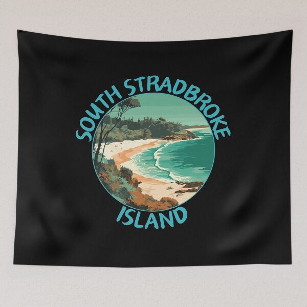 Item preview, South Stradbroke Island in Queensland Australia Retro Travel Art Emblem designed and sold by MaateoDesign.