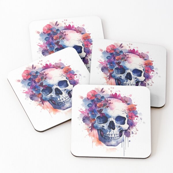Item preview, "Boho Skull Wall Art with Vibrant Flowers – Gothic Printable Artwork. designed and sold by Ice Diamond Designs.