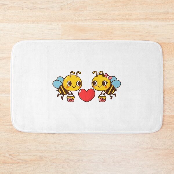 Item preview, Cute Bees cartoon with heart and Honey Jars designed and sold by NoeySmiley55.