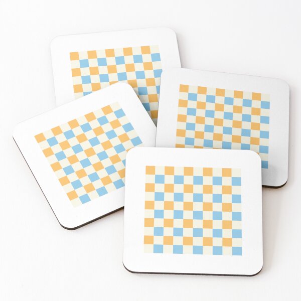 Item preview, Pastel Orange, Blue & Beige Checkerboard designed and sold by lamaddalena.