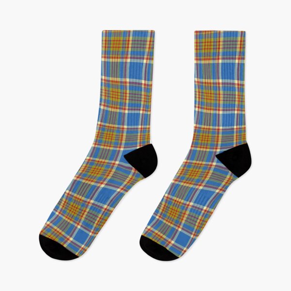 Item preview, 1970s Plaid Pattern | Sky Blue, Rust Red, Cream & Chartreuse, 70s Surfer Style designed and sold by This Is Tartan.