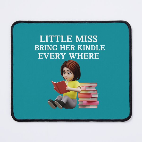 Item preview, Kindle Shirt little miss brings her kindle everywhere Unique Design for Book Lovers. designed and sold by TrebdoraCrafts.