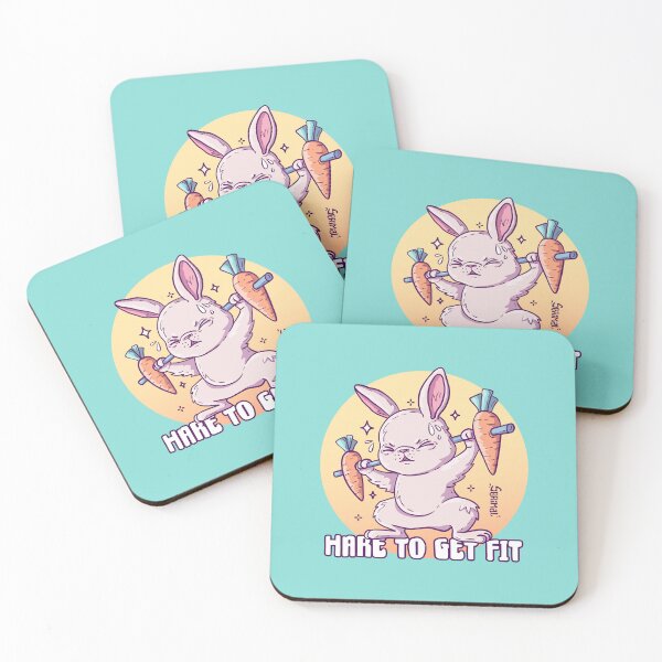 Item preview, Hare to Get Fit - Bunny Fitness Pun Artwork designed and sold by SPIRIMAL.