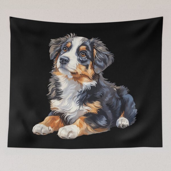 Item preview, Australian Shepherd Puppy designed and sold by VelvetRoom.