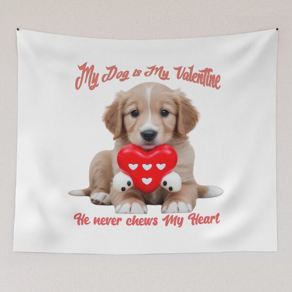 Item preview, My Dog is My Valentine, He never chews My Heart  designed and sold by mamolebo.