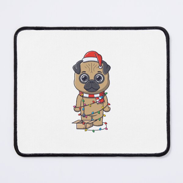 Item preview, Santa Pup with Colorful Lights, funny, gifts, stickers, designed and sold by Ewelina Niemiec.