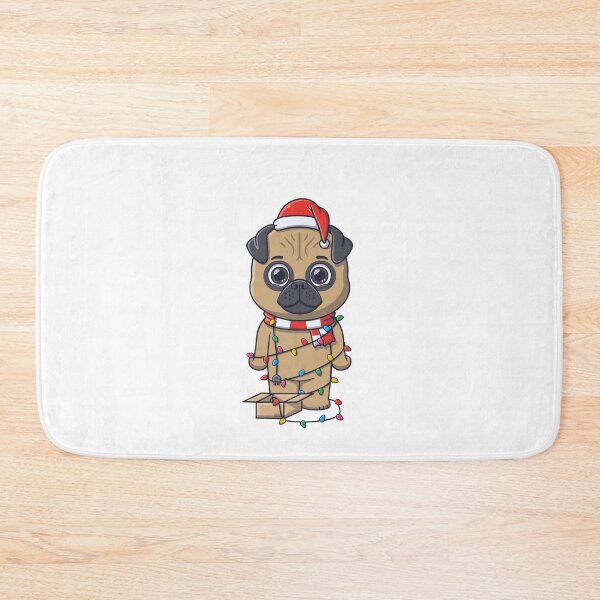Item preview, Santa Pup with Colorful Lights, funny, gifts, stickers, designed and sold by Ewelina Niemiec.