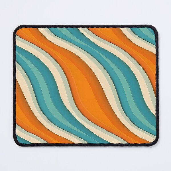 Item preview, Blue Orange Striped Lines Parallel Abstract Waves designed and sold by CoolMantras.