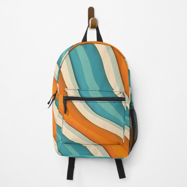 Item preview, Blue Orange Striped Lines Parallel Abstract Waves designed and sold by CoolMantras.
