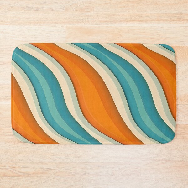 Item preview, Blue Orange Striped Lines Parallel Abstract Waves designed and sold by CoolMantras.
