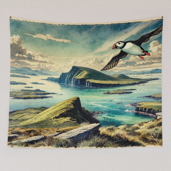 Item preview, Puffin Over Western Ireland designed and sold by Rich La Bonté.